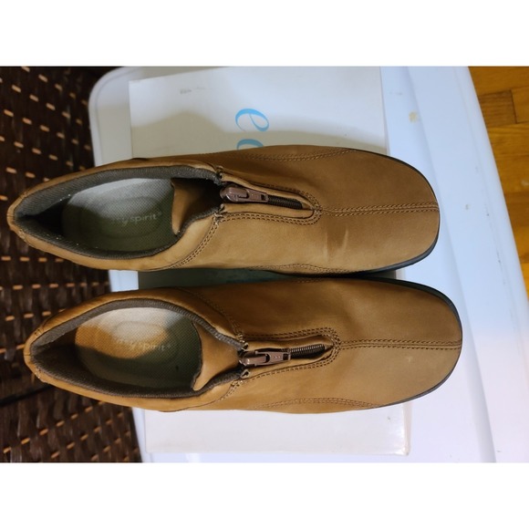 Earth Spirit Shoes Womens 9 Peni Slip On‎ Brown Leather Round Toe Low Comfort - Picture 6 of 11